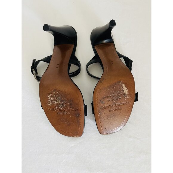 Couture Donald J Pliner Womens Black Strappy Buckle Sandals Size 8 N - Picture 8 of 12